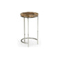 Bingham Brown Stone Top Round Accent Table - LOOMLAN - Wildwood - Side Tables