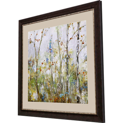 Birch Forest Green Framed Wall Art