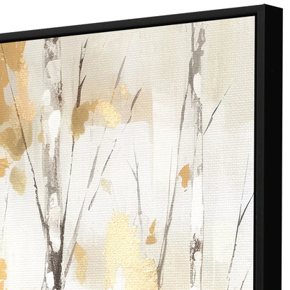 Birch Silhouette Beige Canvas Art