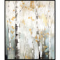 Birch Silhouette Beige Canvas Art