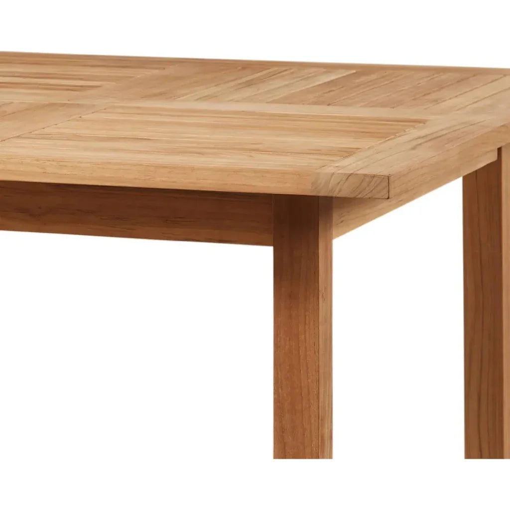 Birmingham Square Outdoor Dining Table Umbrella Hole-Outdoor Dining Tables-HiTeak-LOOMLAN