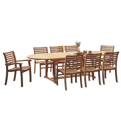 Birmingham Teak Patio Rectangular Dining Set 7PC