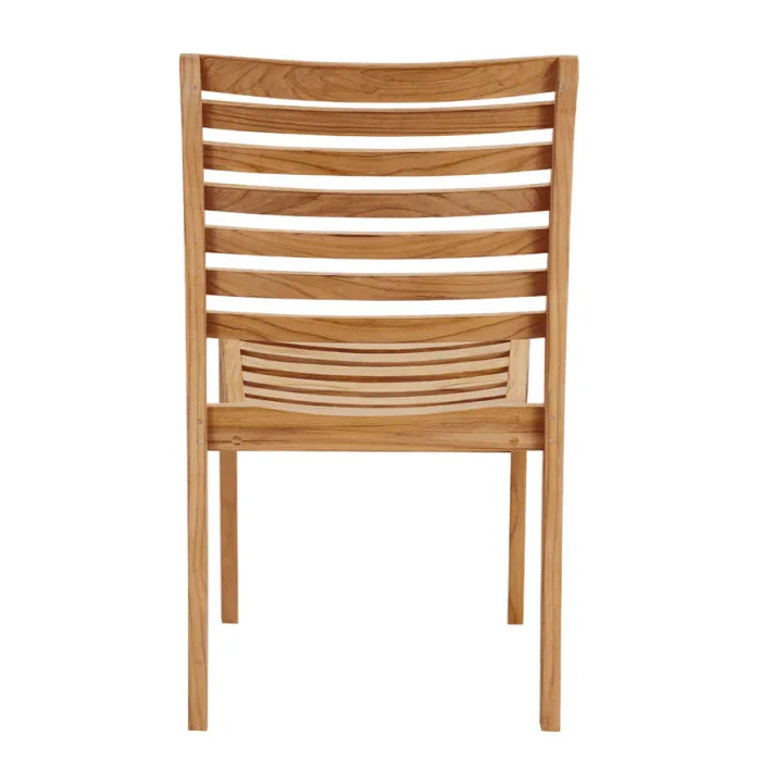 Birmingham Teak Stackable Patio Dining Chair 4PC-Outdoor Dining Chairs-HiTeak-LOOMLAN