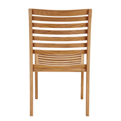 Birmingham Teak Stackable Patio Dining Chair 4PC-Outdoor Dining Chairs-HiTeak-LOOMLAN