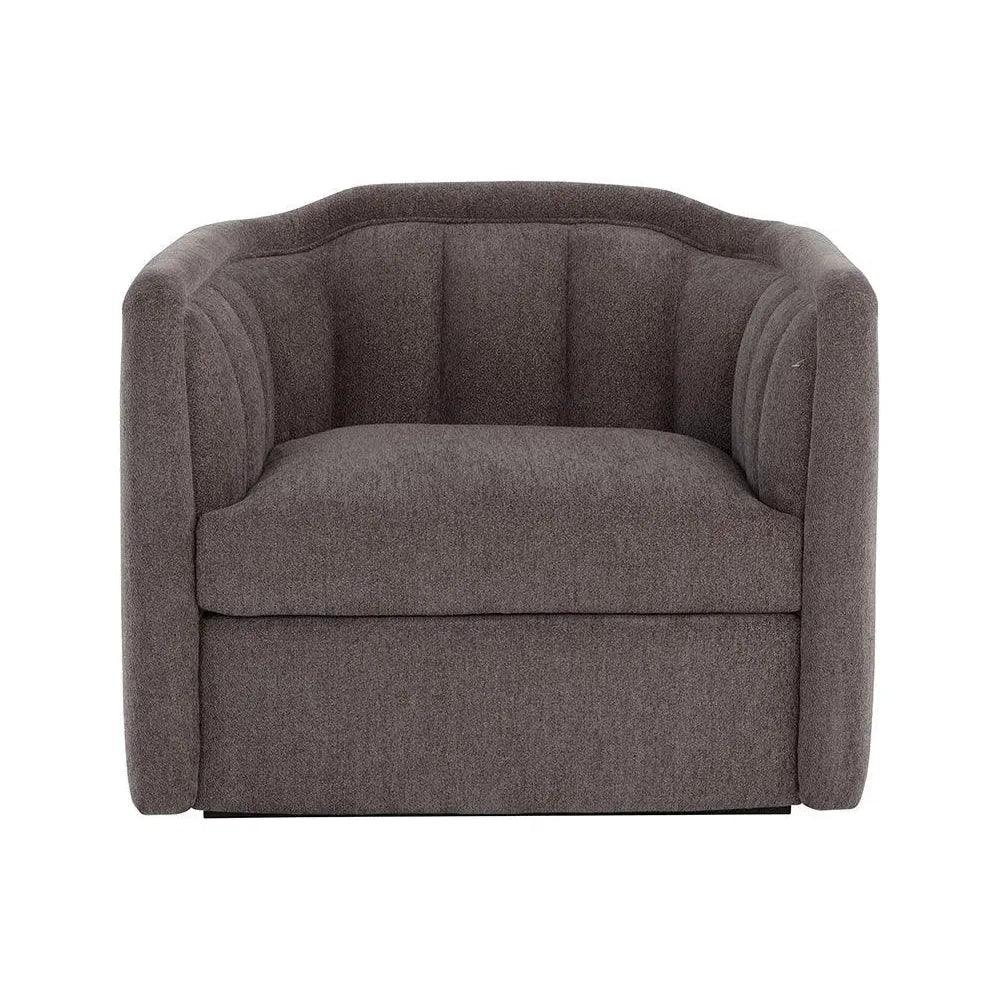 Birrit Fabric Swivel Armchair - LOOMLAN - SUNPAN - Club Chairs