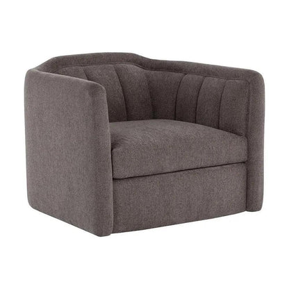 Birrit Fabric Swivel Armchair - LOOMLAN - SUNPAN - Club Chairs