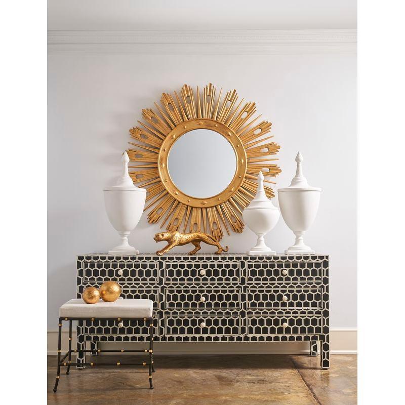 Bisque White Ceramic Urn - LOOMLAN - Chelsea House - Vases & Jars