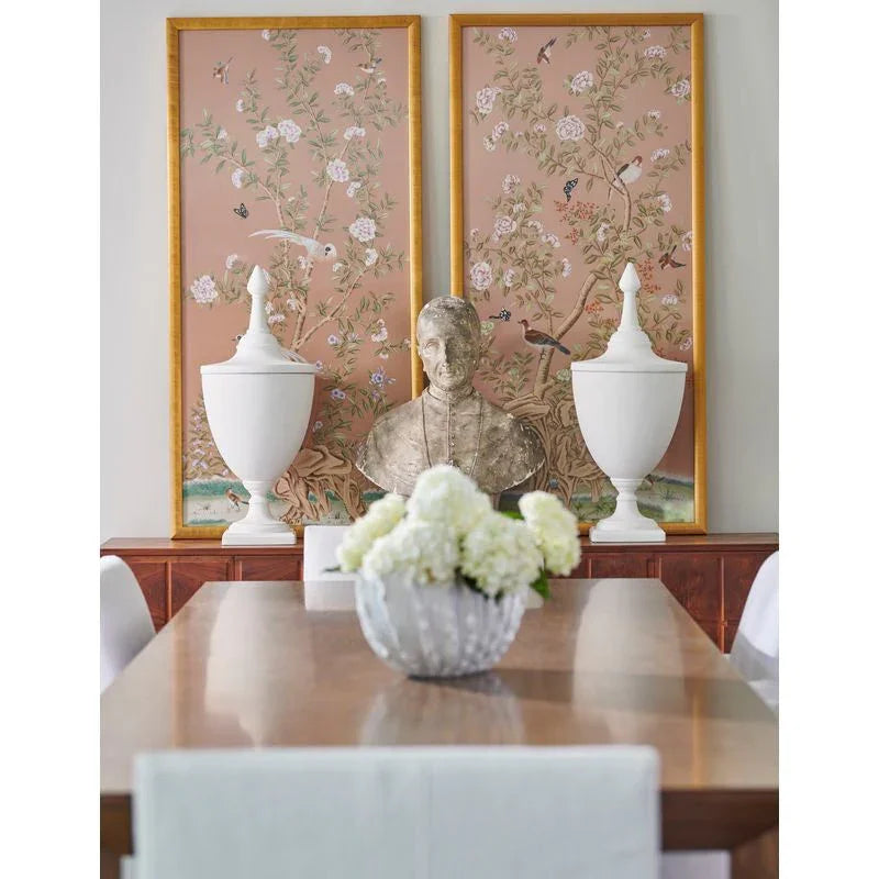 Bisque White Ceramic Urn - LOOMLAN - Chelsea House - Vases & Jars