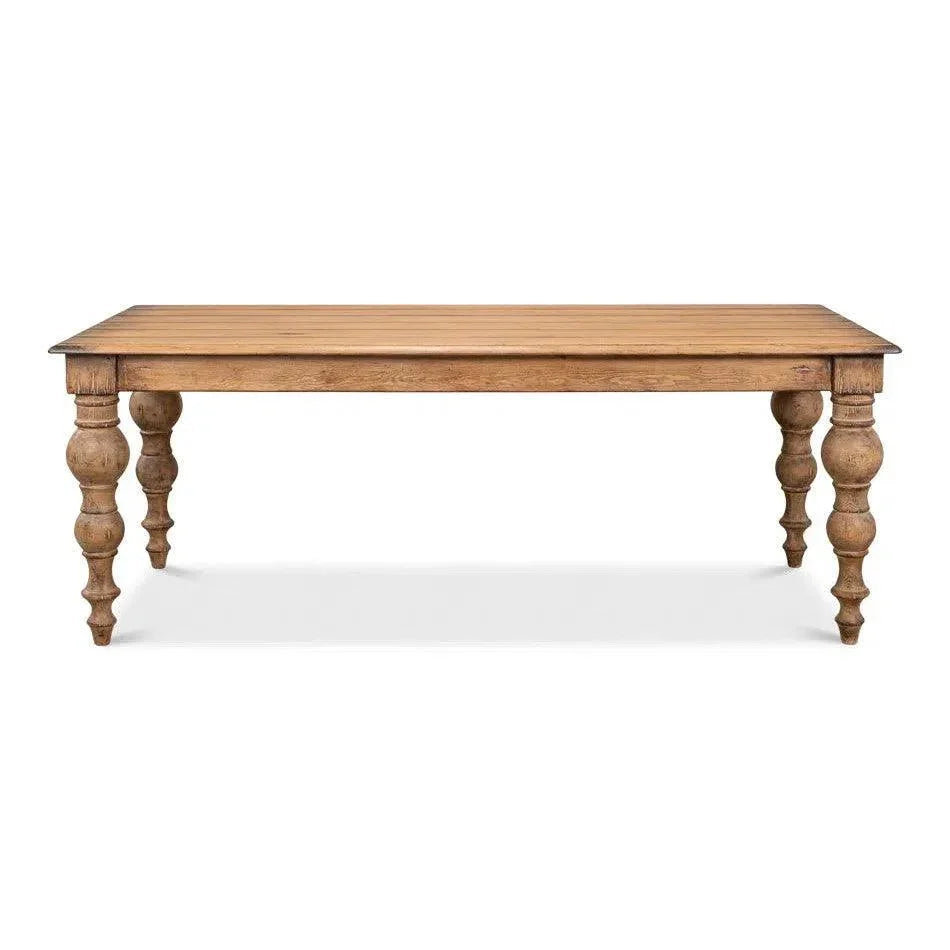 Bixby Rectangular Dining Table Seats 8 People-Dining Tables-Sarreid-LOOMLAN