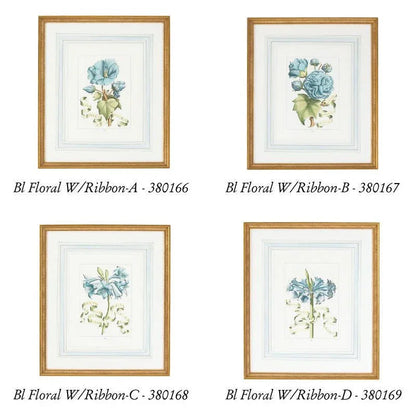 Bl Floral Gold Framed Artwork-Framed Wall Art-Chelsea House-LOOMLAN