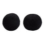 Black Faux Sheepskin Round Accent Pillow (Set of 2) - LOOMLAN - Diamond Sofa - Throw Pillows