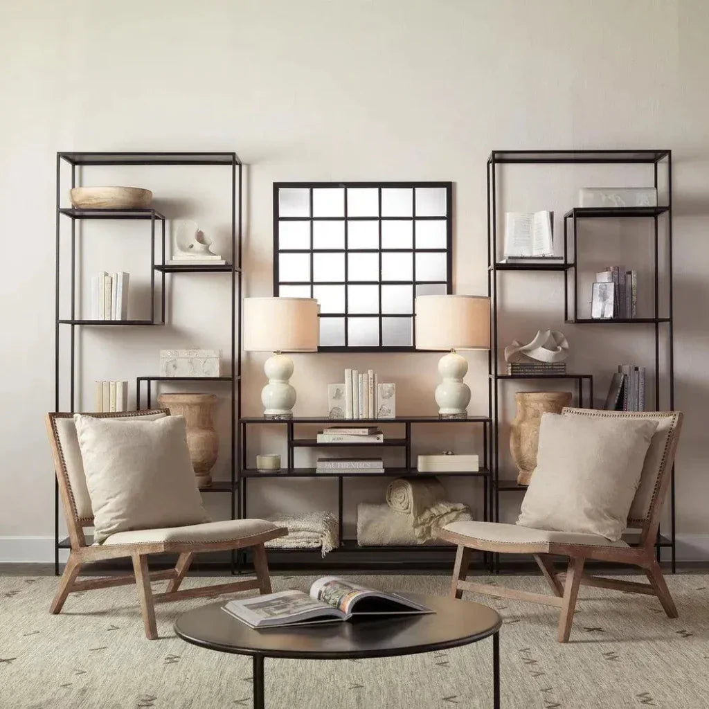 Black Iron Element Shelved Console Table - LOOMLAN - Jamie Young - Console Tables