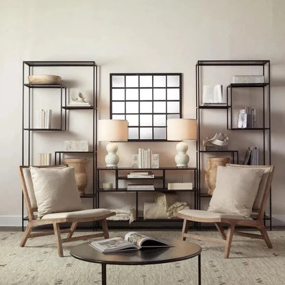 Black Iron Element Shelved Console Table - LOOMLAN - Jamie Young - Console Tables