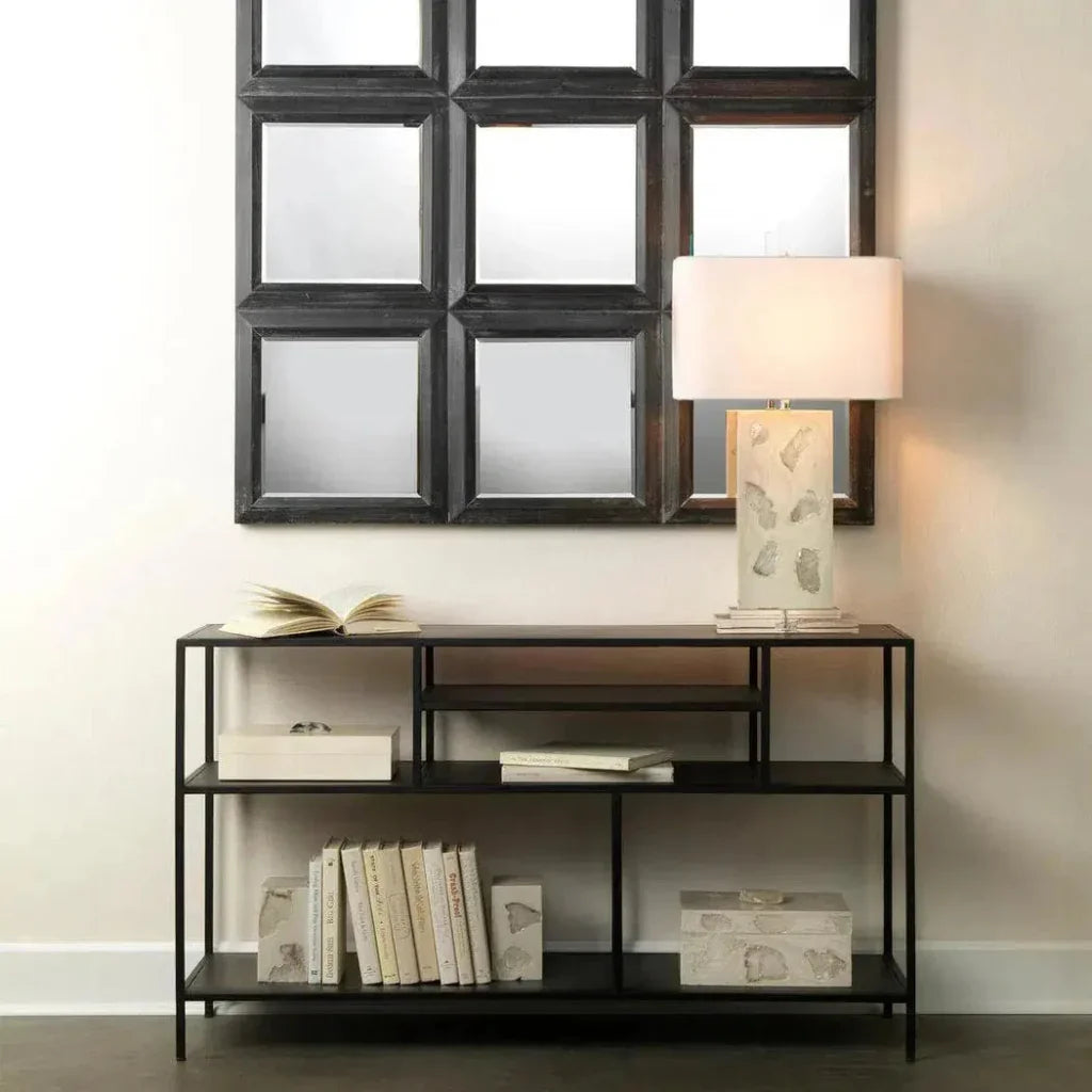 Black Iron Element Shelved Console Table - LOOMLAN - Jamie Young - Console Tables
