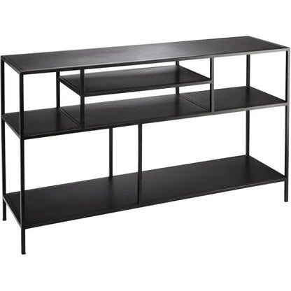 Black Iron Element Shelved Console Table - LOOMLAN - Jamie Young - Console Tables