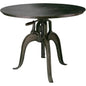 Black Iron Height Round Crank Table - LOOMLAN - Jamie Young - Bar Tables