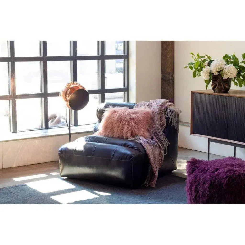 Black Leather Modular Slipper Chair-Modular Components-Moe's Home-LOOMLAN