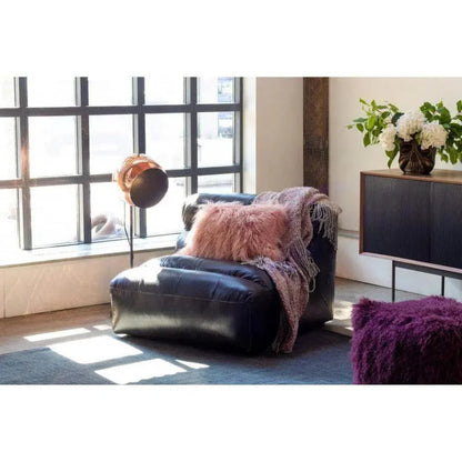 Black Leather Modular Slipper Chair-Modular Components-Moe's Home-LOOMLAN