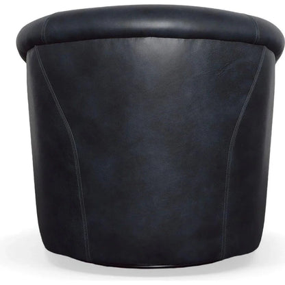 Black Leather Swivel Club Chair Seattle - LOOMLAN - Uptown Sebastian - Club Chairs