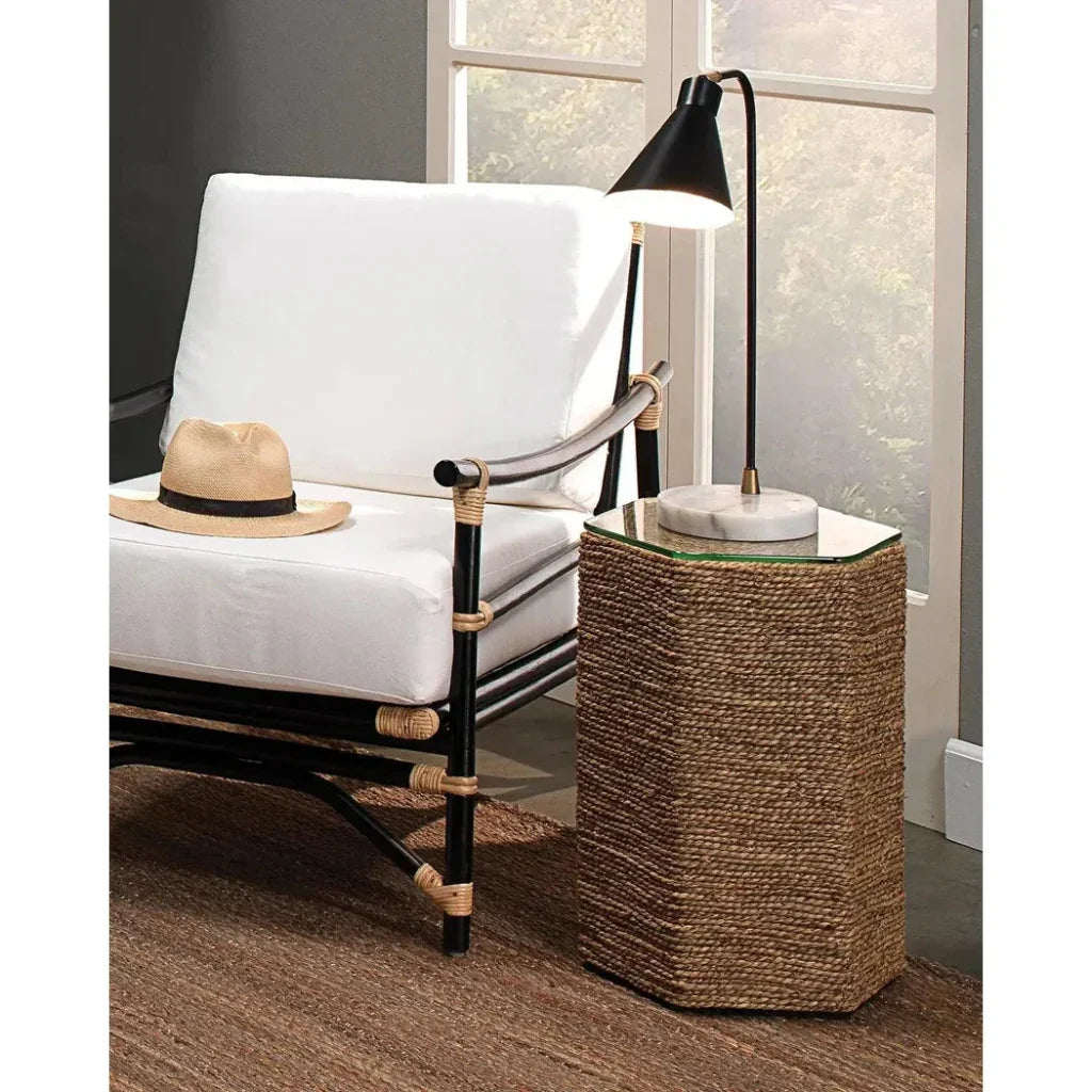 Black Marble Iron Chronicle Task Lamp - LOOMLAN - Jamie Young - Table Lamps