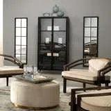 Black Metal Union Tall Black Curio Cabinet Glass Doors - LOOMLAN - Jamie Young - Bookcases