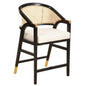 Black Royce Linen Modern Counter Stool - LOOMLAN - Counter Stools