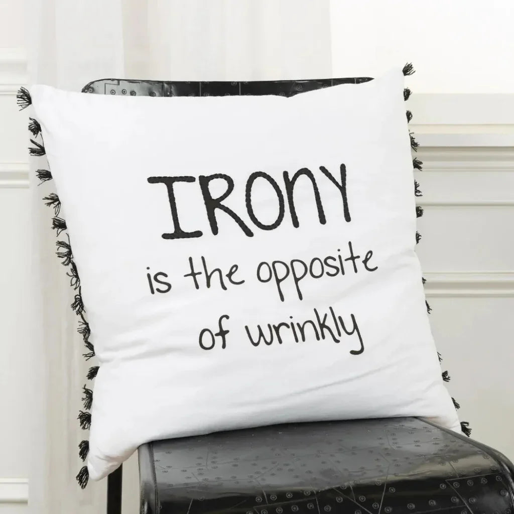 Black Saba Words Fun Decorative Throw Pillows Dawn Fill - LOOMLAN - LOOMLAN - Throw Pillows