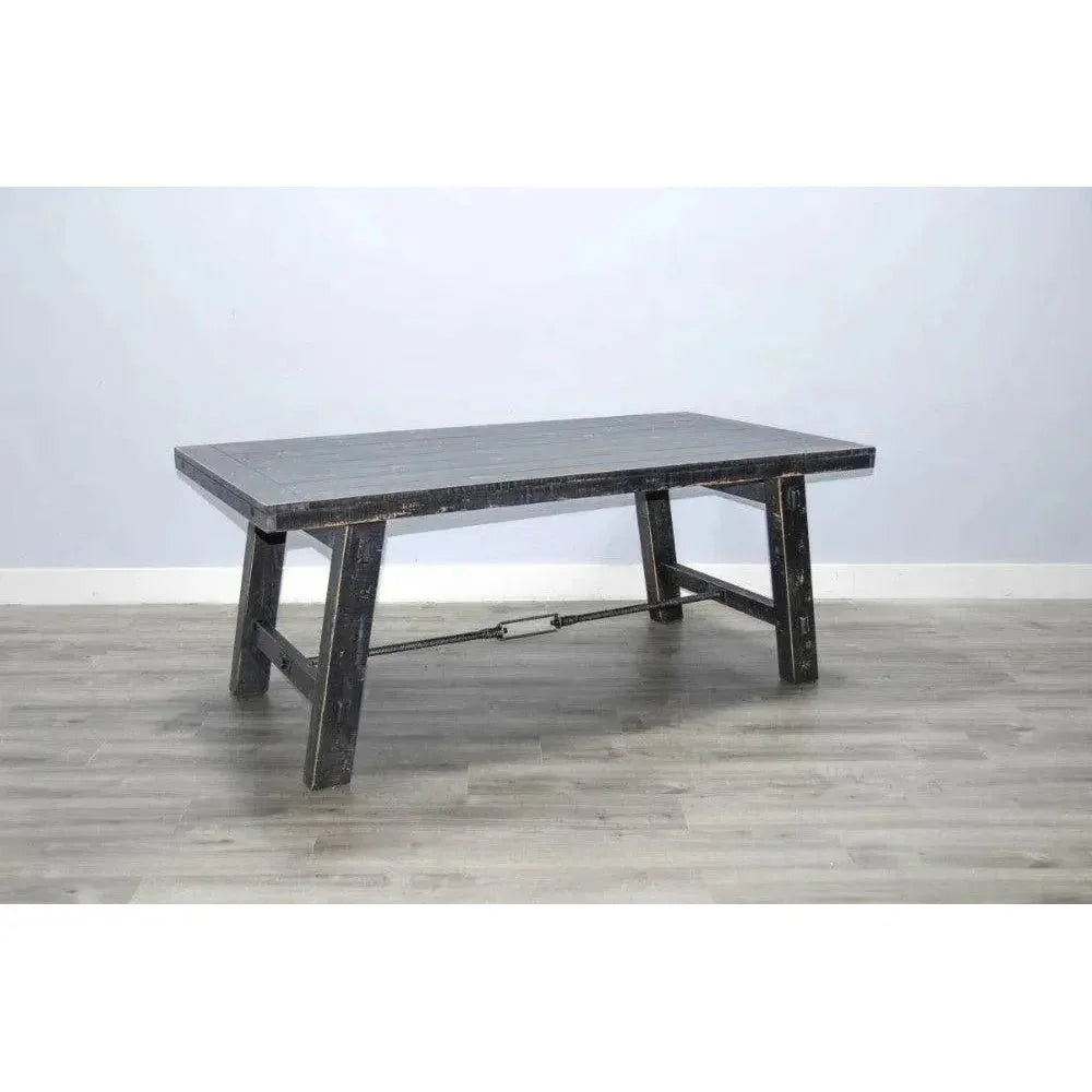 Black Sand Dining Table Black-Dining Tables-Sunny D-LOOMLAN