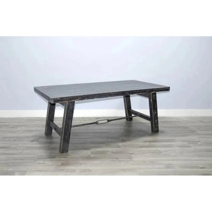 Black Sand Dining Table Black-Dining Tables-Sunny D-LOOMLAN