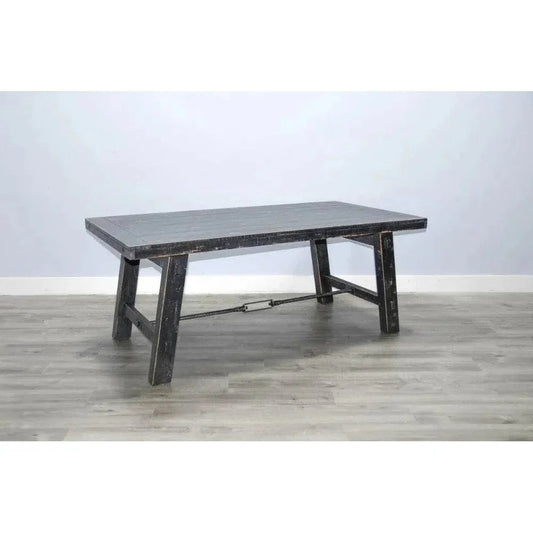 Black Sand Dining Table Black-Dining Tables-Sunny D-LOOMLAN
