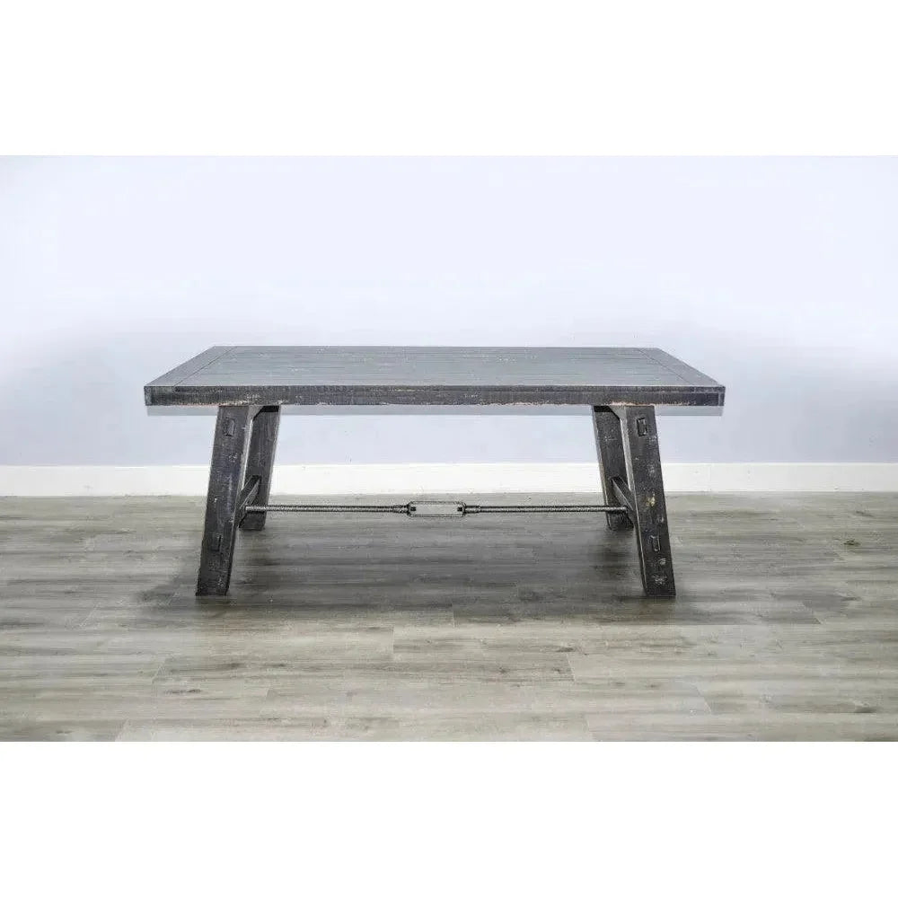 Black Sand Dining Table Black-Dining Tables-Sunny D-LOOMLAN