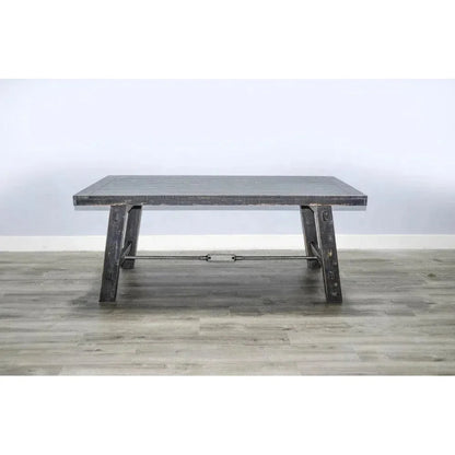 Black Sand Dining Table Black-Dining Tables-Sunny D-LOOMLAN