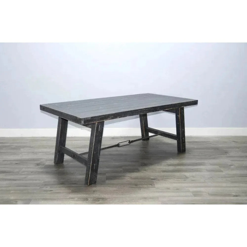 Black Sand Dining Table Black-Dining Tables-Sunny D-LOOMLAN
