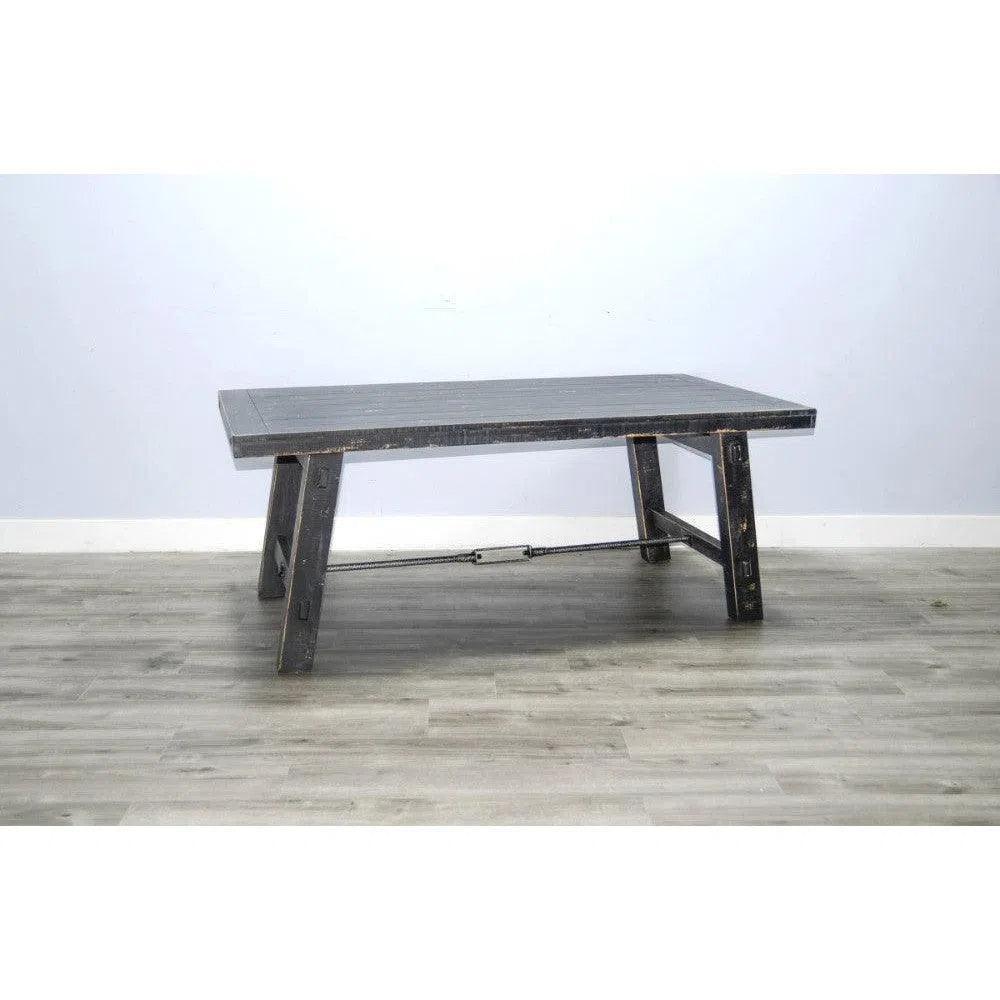Black Sand Dining Table Black-Dining Tables-Sunny D-LOOMLAN