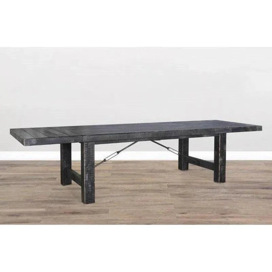 Black Sand Extension Table Black-Dining Tables-Sunny D-LOOMLAN