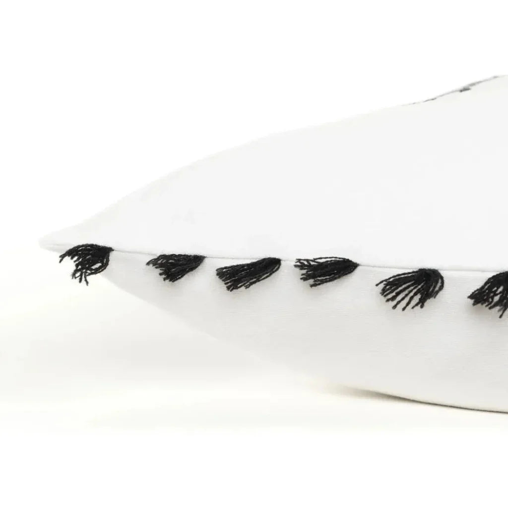 Black Sean Words Decorative Couch Pillows Down Insert - LOOMLAN - LOOMLAN - Throw Pillows