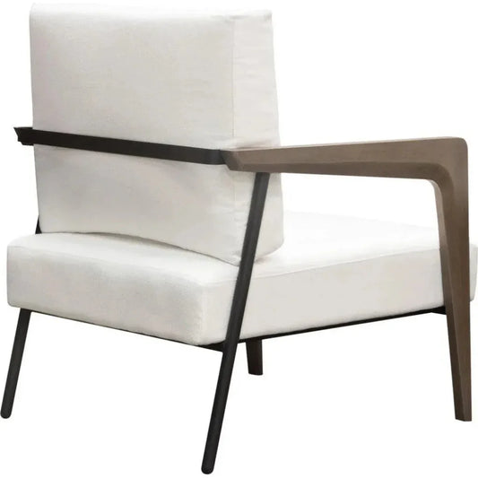 Blair Accent Chair in White Fabric - LOOMLAN - Diamond Sofa - Accent Chairs