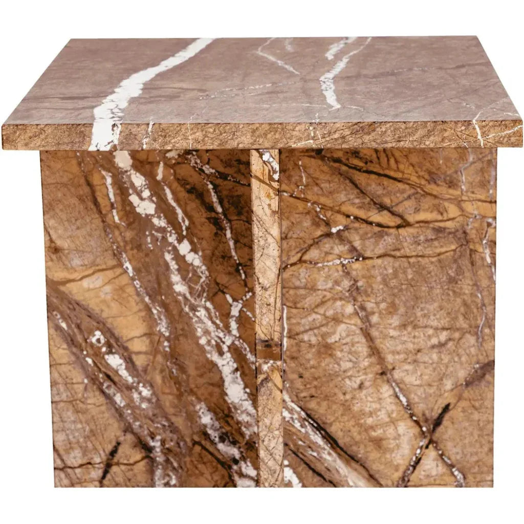 Blair Marble Square Accent Table - LOOMLAN - Moe's Home - Side Tables