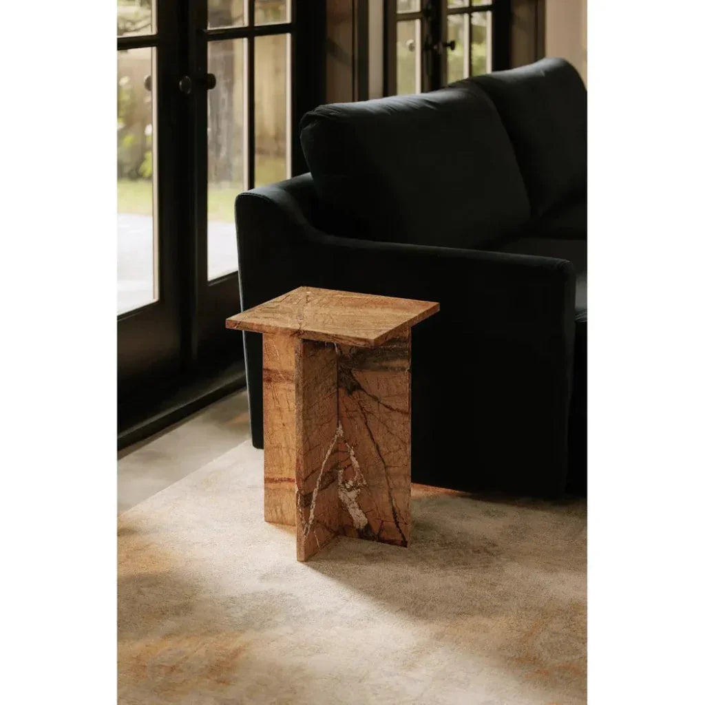 Blair Marble Square Accent Table - LOOMLAN - Moe's Home - Side Tables