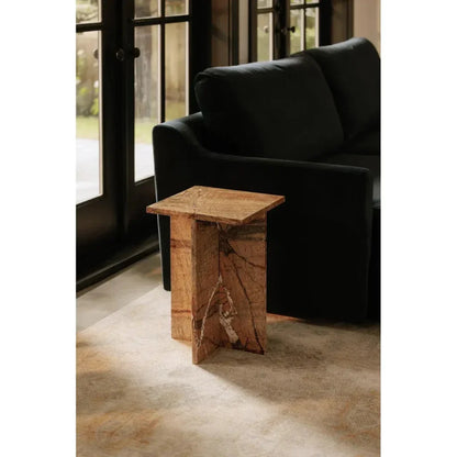 Blair Marble Square Accent Table - LOOMLAN - Moe's Home - Side Tables