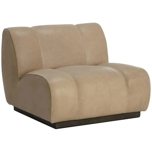 Blaise Swivel Lounge Chair Luxurious Sahara Leather - LOOMLAN - SUNPAN - Club Chairs