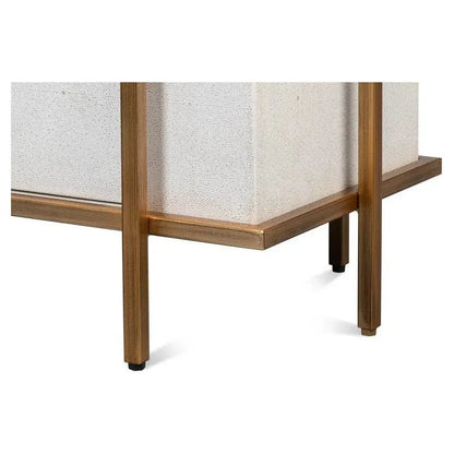 Blakely 2 Door Accent Cabinet Osprey White - LOOMLAN - Sarreid - Accent Cabinets