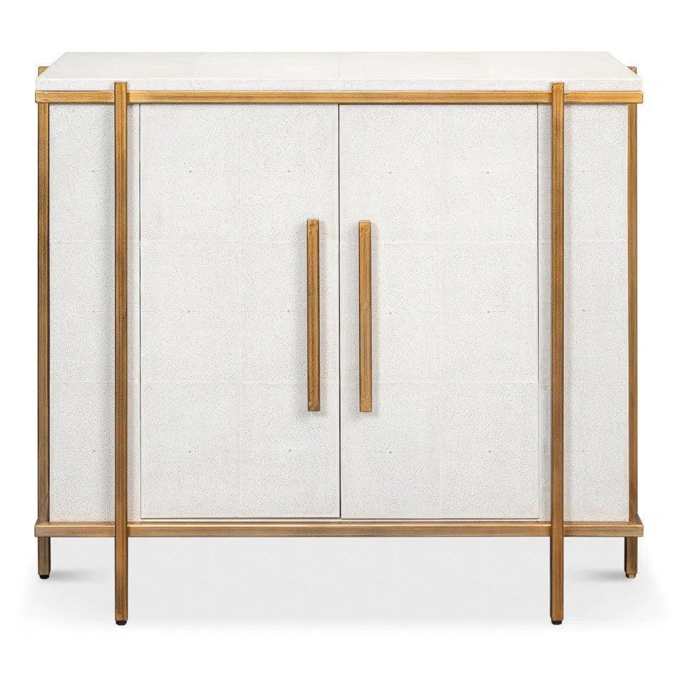 Blakely 2 Door Accent Cabinet Osprey White - LOOMLAN - Sarreid - Accent Cabinets