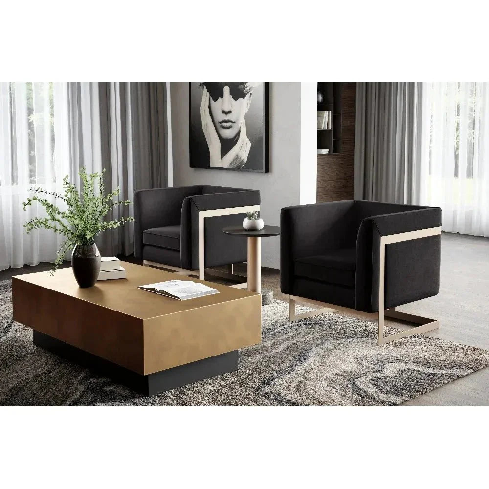 Blakely Iron Rectangular Coffee Table - LOOMLAN - SUNPAN - Coffee Tables