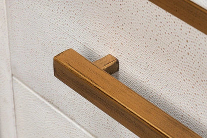 Blakely White Leather Nightstand - LOOMLAN - Sarreid - Nightstands