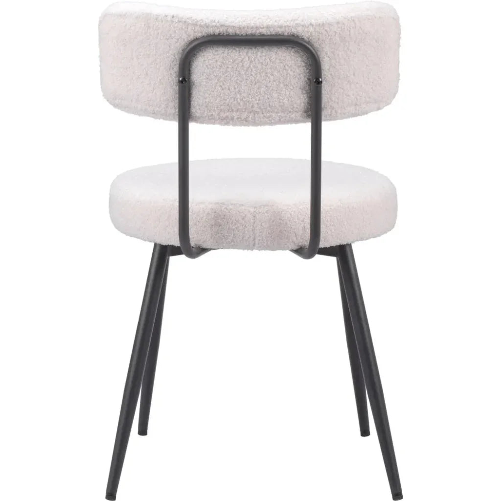 Blanca Dining Chair (Set of 2) Ivory - LOOMLAN - Zuo Modern - Dining Chairs