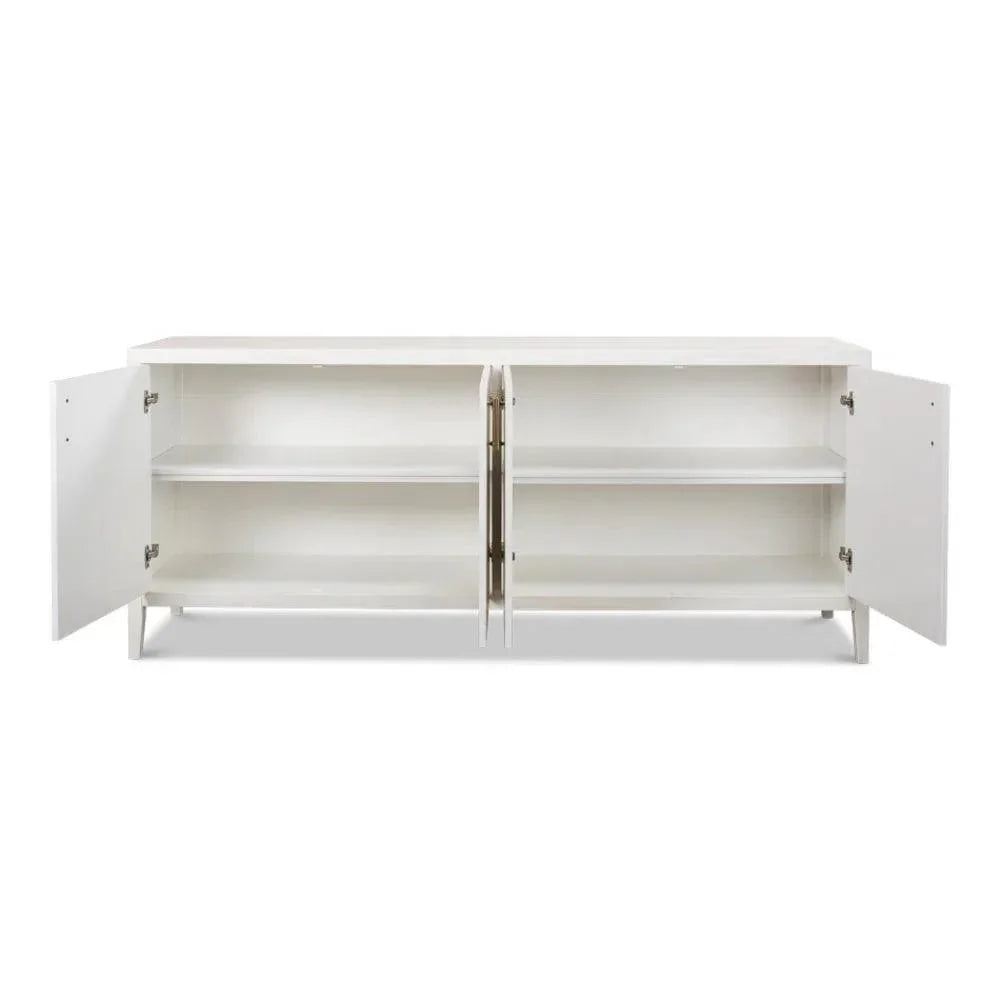 Blanco 4 Door Buffet Cortina White - LOOMLAN - Sarreid - Sideboards