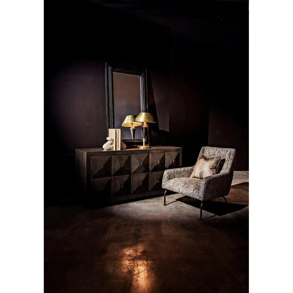 Blau Steel Table Lamp With Brass Finish - LOOMLAN - Noir - Table Lamps