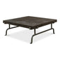 Blayne Coffee Table Square Wood Iron Base - LOOMLAN - Sarreid - Coffee Tables
