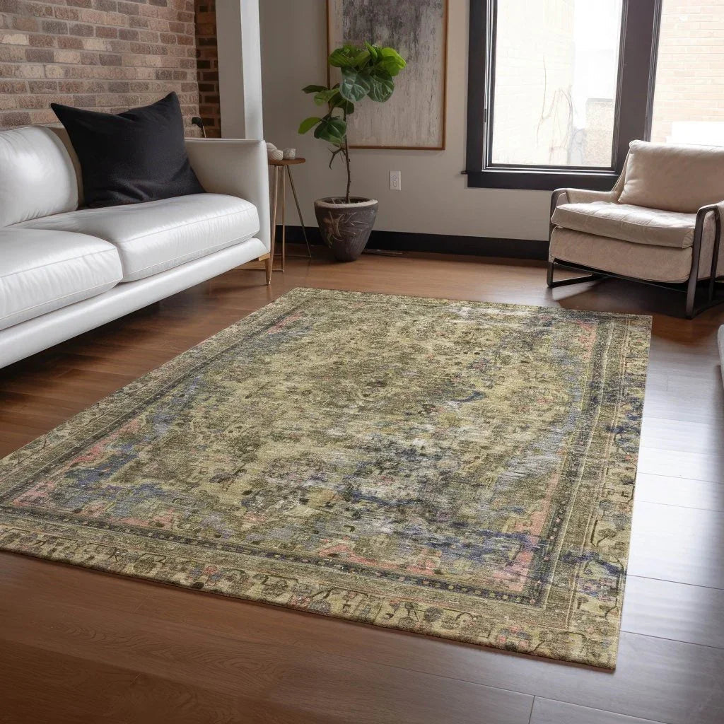 Blazura Aloe Washable Indoor - Outdoor Rug - LOOMLAN - LOOMLAN Rugs - Outdoor Rugs